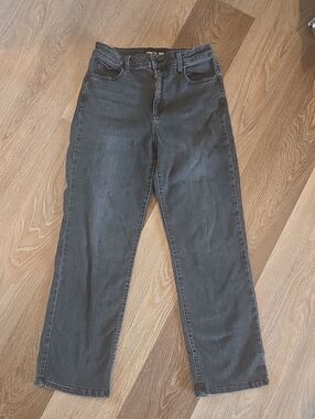 Indigo Six High-Rise Straight Leg Women's Jeans in Charcoal